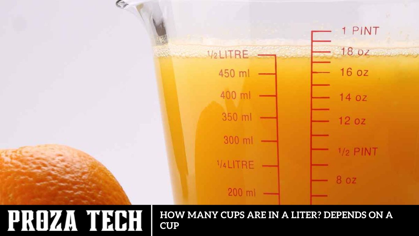 How many cups are in a liter? Depends on a cup